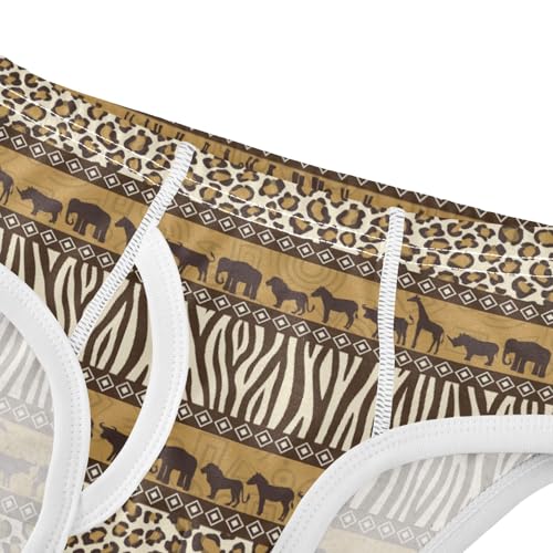 Boys' Exclusive Briefs Toddler Underwear 95% Combed Cotton Boxerbriefs 2T Leopard Cheetah Ornament 134