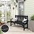 nalone Outdoor Bench, HDPE Patio Bench, Rot-Proof Porch Benches (Black)
