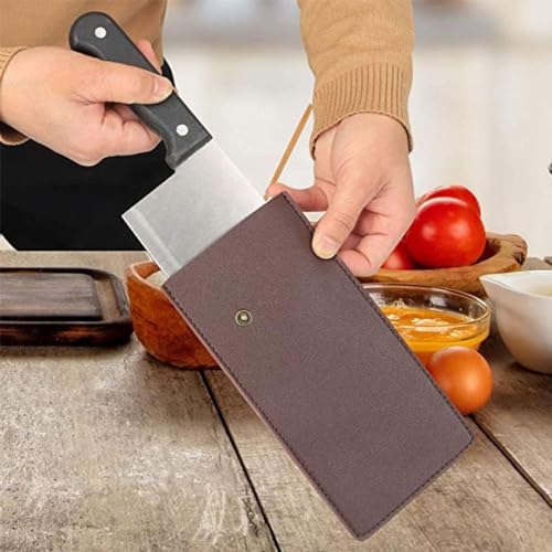 Meat Cleaver - Faux Leather Chopper Guard Cleaver Protector | Leather Chef Chopper Guard Cleaver Protector | Protective Sleeve, Reusable, Anti-Puncture for Vegetable & Meat Cleavers - Image 3