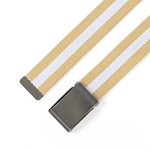 Image of Mile High Life Canvas Web Belt | Cut to Fit Up to 52 inch | Flip-Top Matte Silver Nickel Buckle 12 Colors