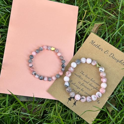 Mother Daughter Bracelets for Mama Me Matching Heart Mom Daughter Bracelets for Mother's Day Gift4