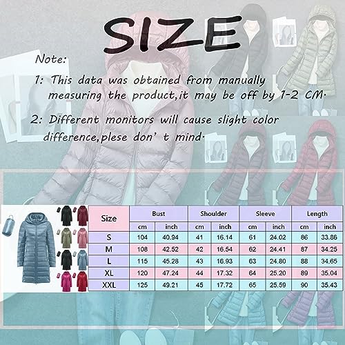 Long Down Jacket for Women Lightweight Packable Travel Puffer Hood Jackets 2023 Fall Warm Slim Fit Casual Duck Down Coat4