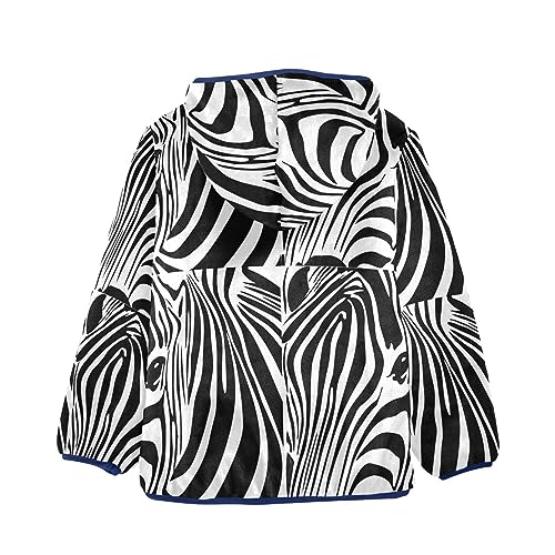 Image of Aflyko Boys Fleece Coat Blue Zip-Up Hoodie Girls Outerwear Kids Hooded Jacket