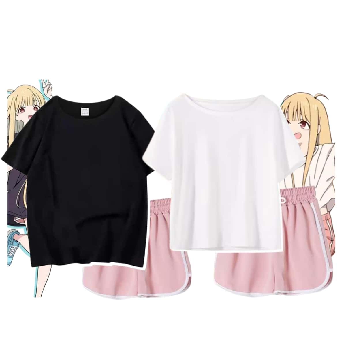Amazon.co.jp: [フム] 超かぐや姫！上下セットTシャツ 半袖 ショート