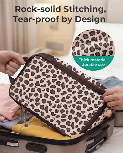 Image of BAGSMART 6 Set Compression Packing Cubes for Travel, Lightweight Luggage Organizer Bags, Durable Space Saver Bags Travel Essentials, Twilight Leopard