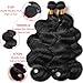 16A Human Hair Bundles 18 20 22 24 Inch Body Wave Bundles Human Hair 400g Brazilian Virgin Body Wave 4 Pieces Deals Brazilian Quick Weave Extensions Wet and Wavy Extensions Natural Black