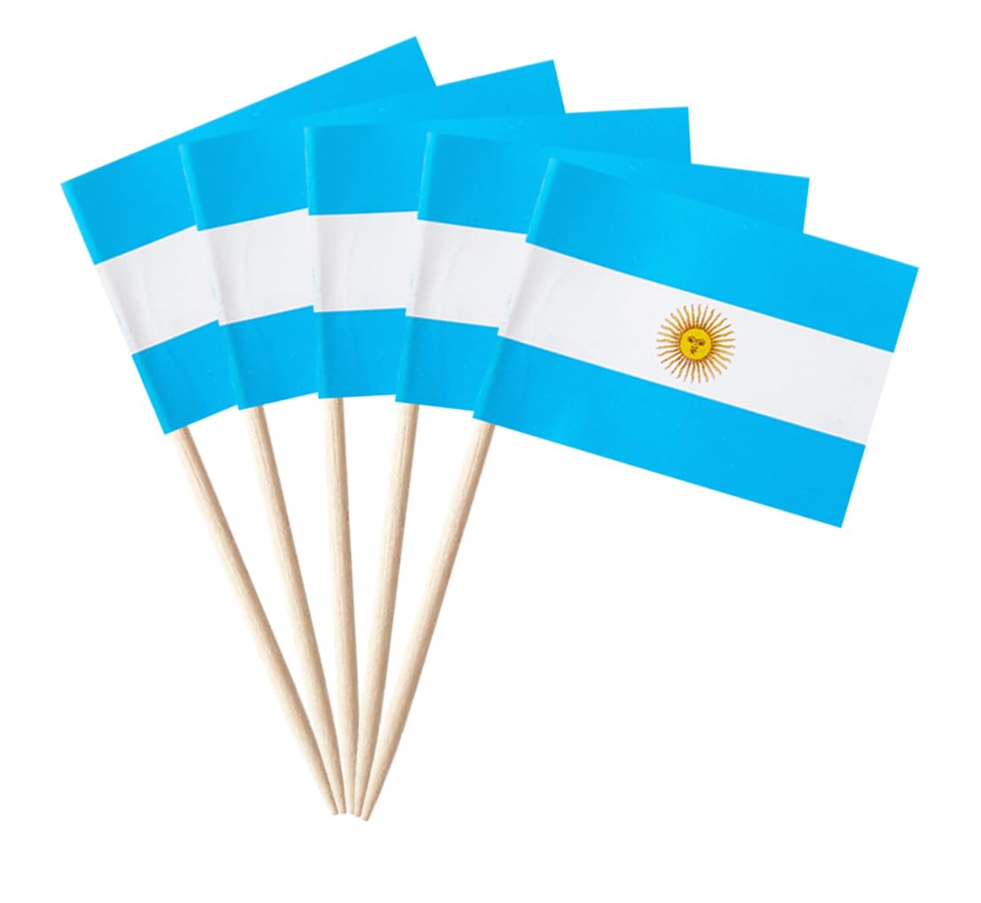 stidsds 100pcs National Zahnstocher Flagge B (Argentinien)