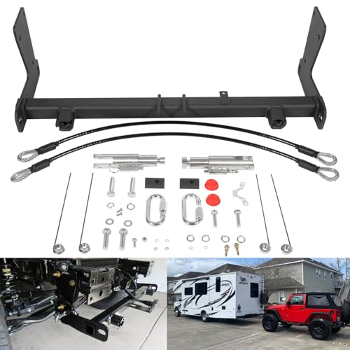 Bonbo BX1139 Tow Bar Base Plate Bracket Fits for 2018-2024 Jeep Wrangler JL JLU Sports Sahara Freedom Rubicon Unlimited All Models Includes Acc, 4XE, 392 with Standard Bumper