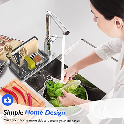 Sink-Caddy-Organizer-Sponge-Holder-Stainless-Steel-Caddy-for-Kitchen-Sink-with-Removable-Drain-Pan-Storage-for-Soap-Scrubber-Brush-Bottles-Dishcloth-Black