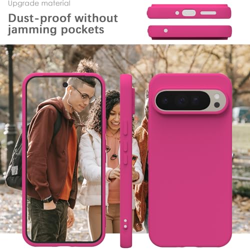 Coque Google Pixel 9 Pro XL YATWIN en silicone magenta - 7