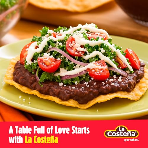 La Costeña Refried Black Beans - Ready-to-Eat Canned Refried Beans for Mexican Food, Mexican Rice, Nacho Bean Dip, Bean Burrito, Burger, Carne Asada, Fajita & Taco Seasoning - 20.5oz, 12 Pack Cans