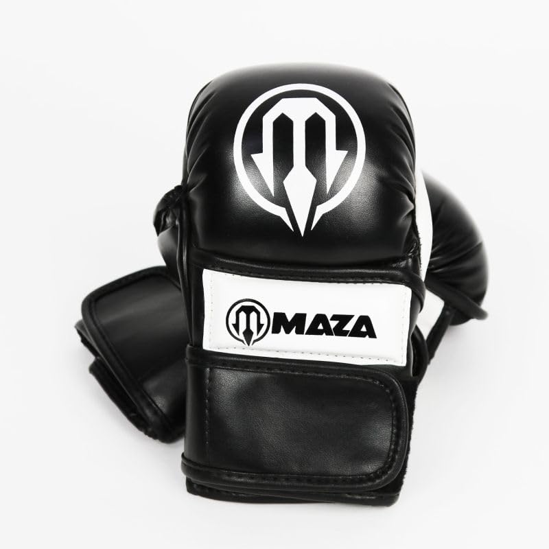 Amazon | MAZA［マザ］ MMA パウンドグローブ Ver.2（黒/白）／MMA