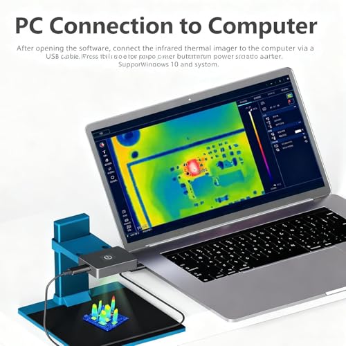 Precyzyjna kamera termowizyjna, pulpitowa kamera na podczerwień z obiektywem makro do naprawy PCB, regulowana wysokość, testowanie wysokiej/niskiej temperatury, idealna do diagnostyki elektronicznej