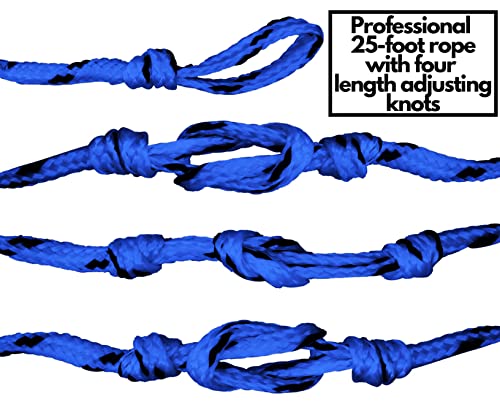 Wakesurf Rope With Handle - Adjustable 25 Foot Tow Rope With 10" Handle (Blue) #TOP2