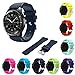 Midenso Bands for Gear S3 Frontier/Classic/Moto 360 2nd Gen 46mm Watch Silicone Bracelet, Sports Silicone Band Strap Replacement Wristband for Samsung Gear S3 Frontier / S3 Classic (Hot Pink)