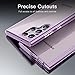 JETech Case for Samsung Galaxy S23 Ultra 5G 6.8-Inch, Non-Yellowing Shockproof Bumper Protective Phone Cover, Anti-Scratch Hard PC Back (Purple)