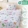 Twin Sheet Set Kids,3-Piece Bed Sheet Set for Boys & Girls, Soft Brushed Microfiber Bedding, Deep Pocket, Wrinkle & Fade Resistant, Cute Dinosaur #3