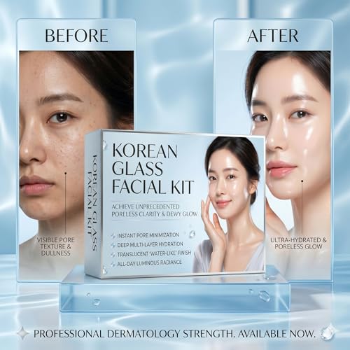 Image of Korean Glass Facial Kit, Poreless Clarity & Dewy Glow, Deep Multi-Layer Hydration, Instant Pore Minimization, 250 ml