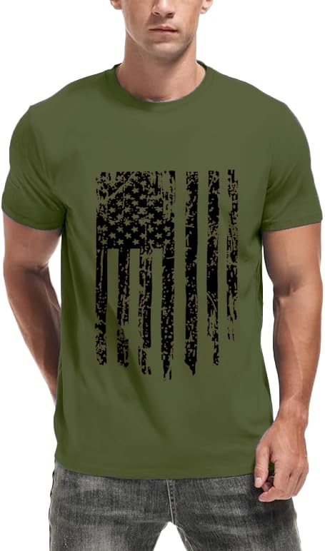 Mens American Flag Shirt USA Air Force Tshirts Patriotic 4th of July T-Shirt Memorial Day Tee Tops