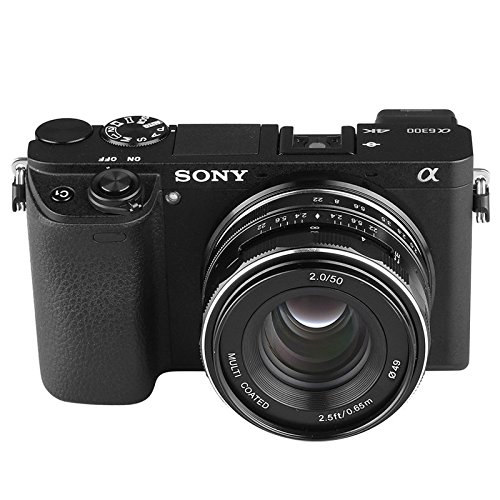 Image of Meike 50mm f /2.0 Fixed Manual Focus Lens for Sony E Mount APS-C Mirrorless Camera A6300 A6000 A6500 A5100 A5000 NEX3 NEX3N NEX7 NEX6 NEX5n