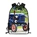 Druck   Großer Ackerschlepper, weideblauer Traktor   Schultasche, Kindergarten Schultaschen, Kinder Schultaschen, Jugend Laptop Rucksäcke