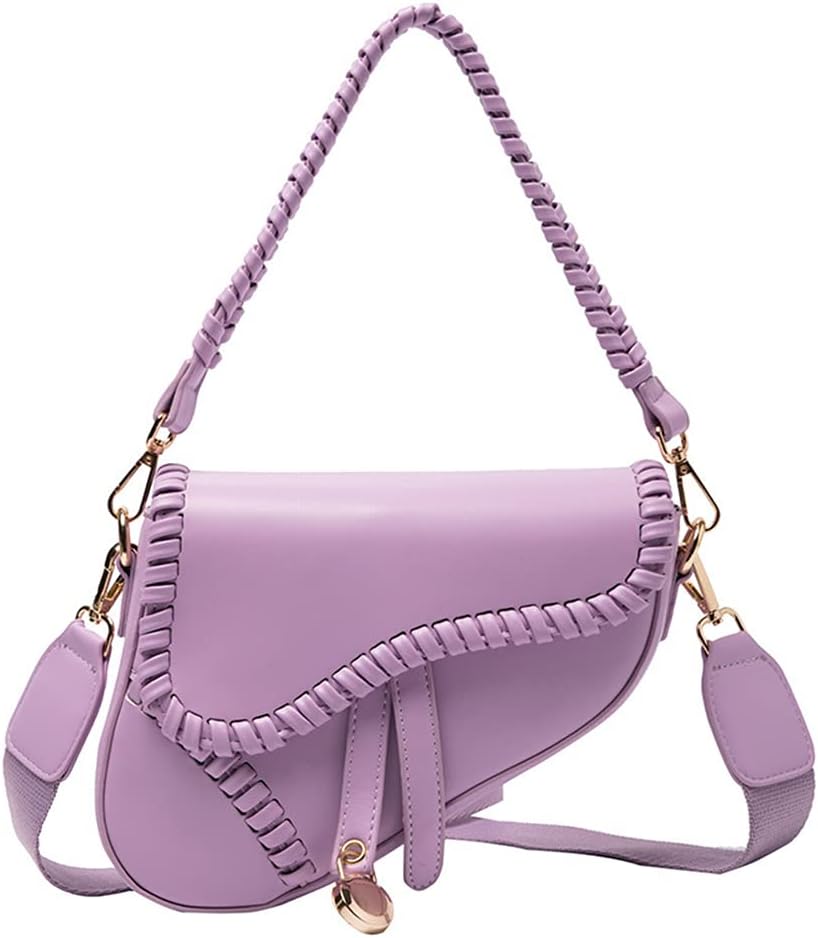 Women Trendy Saddle Shoulder Bag Clutch Purse Underarm Handbag Satchel HandBag Crossbody Bag