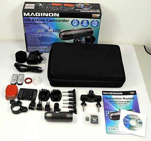 MAGINON Action Sports HD1 HD Action Camcorder/5 Mega Pixel/Nero