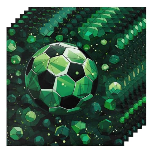 Set de 6 Servilletas de Tela Soccer 50.5x50.5 cm miniatura 1