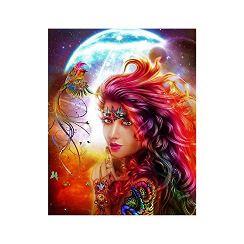 MOTOCO 5D Plein Carré Peintures De Forage Strass Collé DIY Peinture De Diamant kit Broderie Diamond Painting Broderie(B:Femme)