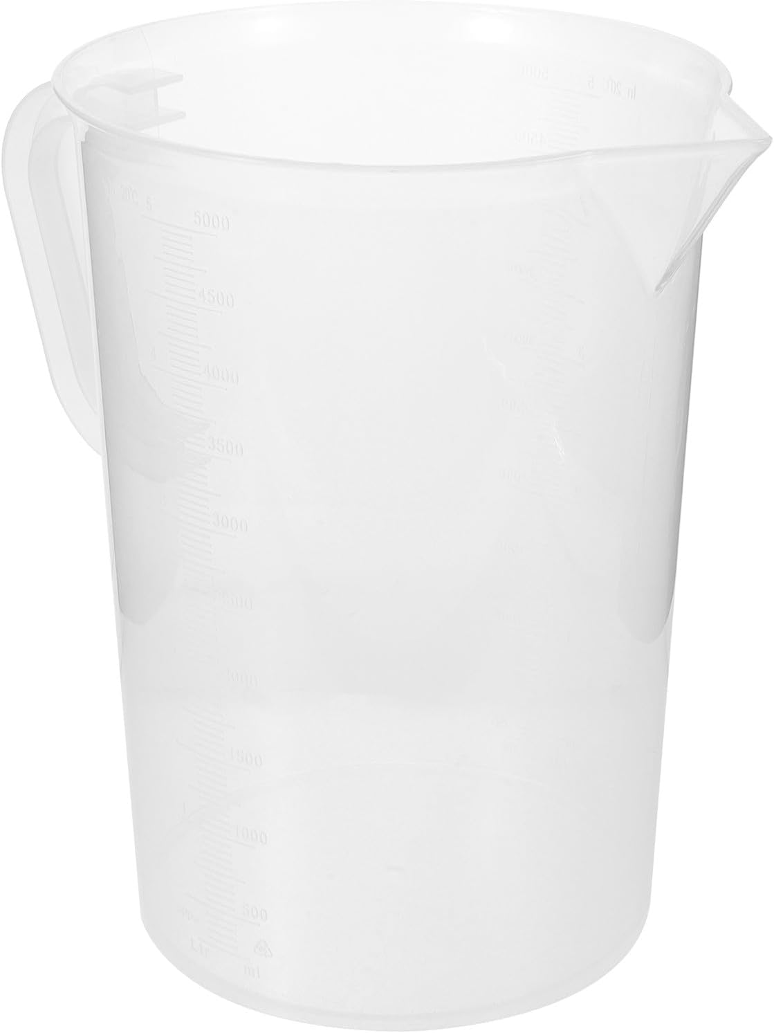 Heat-resistant 5000ml Measuring Cup with Dual Scale, Thickened Plastic Graduated Measuring Jug for Baking and Cooking Tools