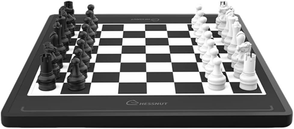 Chessnut Move – Robotic Chessboard with Plastic Pieces, Self-Moving Pieces Simultaneously, Full Piece Recognition, Built-in Chess Engine, Voice Control & Video Integration