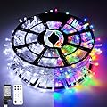 JMEXSUSS 600 LED Color Changing String Lights Plug in, 168FT White & Multicolor Christmas Lights with Remote, Christmas String Lights Outdoor Waterproof Clear Wire for Tree Xmas Decor