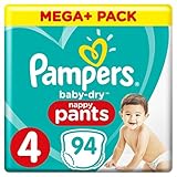 Pampers Baby Dry Pants Gr.4 Maxi 9-15kg Mega Plus Pack