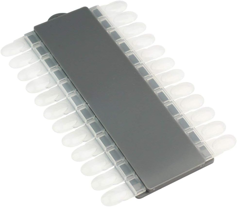 24 Clear Nail Tips Nail Art Display Palette with Removable tips by vipolish
