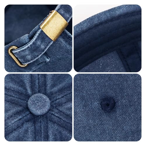 Vintage Caps Hat Casual Caps Hip Hop Brimless Hat Adjustable Washed Skull Hat Horn for Female Male4