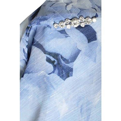 Image of S.L. Fashions Women's Short Sleeve Floral Tiered Chiffon Cocktail Spring /Summer Dress, Wedding Guest Dress