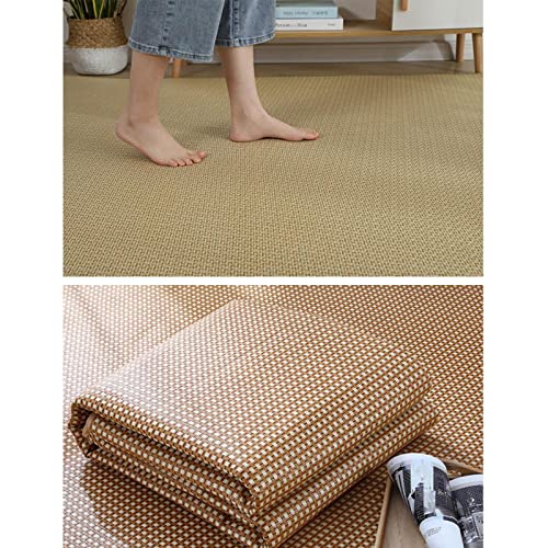 Materasso futon giapponese, tappetino da pavimento in rattan per yoga e meditazione, traspirante e confortevole, design antiscivolo per stabilità e supporto