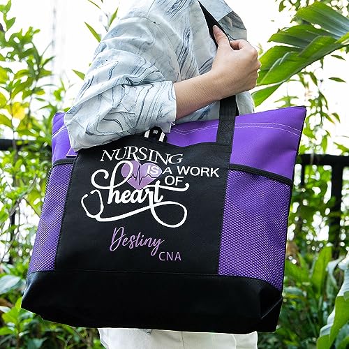 Bolso Tote personalizado para enfermera 18x13.5in miniatura 6
