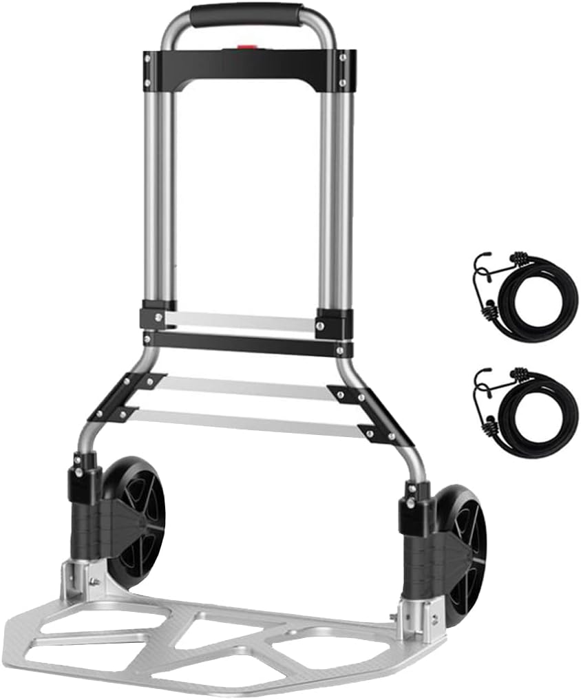 Heavy Duty Folding Hand Truck Dolly Cart Luggage Cart with 2 Elastic