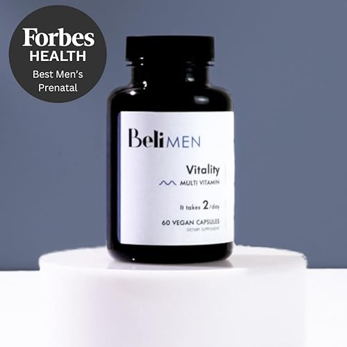 Miniatura 2 de Beli Multivitamínico prenatal para hombres optimizado para la salud reproductiva y del esperma 60 cápsulas veganas suministro de 30 días