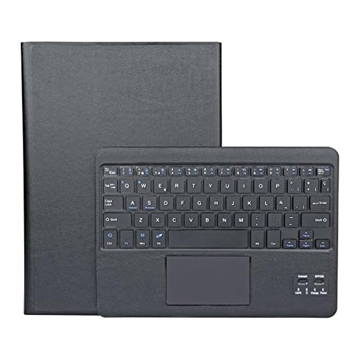 CoastaCloud Funda con Teclado Bluetooth Teclado Bluetooth Inalámbrico 3.0 QWERTY Español con Multi Touchpad - Compatible 9-10.6 Pulgadas Cualquier Windows/Android OS Tablet PC (Negro)