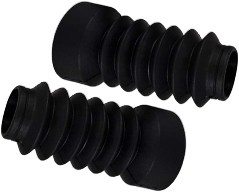 H HILABEE 2pcs Motorcycle Mini Fork Cover Gaiters Boot Shock Protector Dust Guard - Black