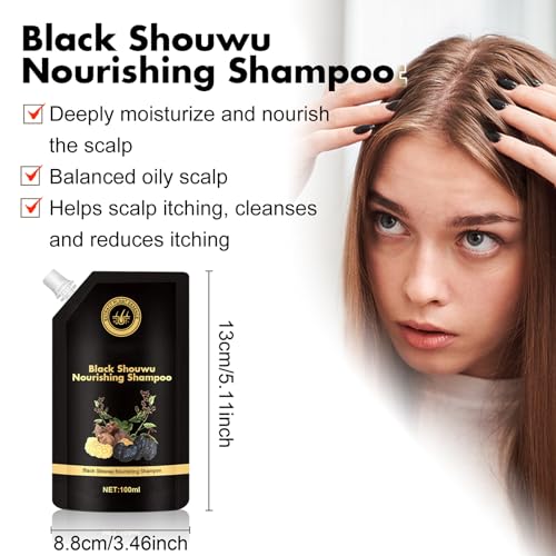 Hair Growth Shampoo,Natural Hair Shampoo With Ginseng and Ginger Root,Moisturizing Soothing,Nourish Scalp,Ganoderma Polygonum Shampoo for Men&Women Use - Image 6