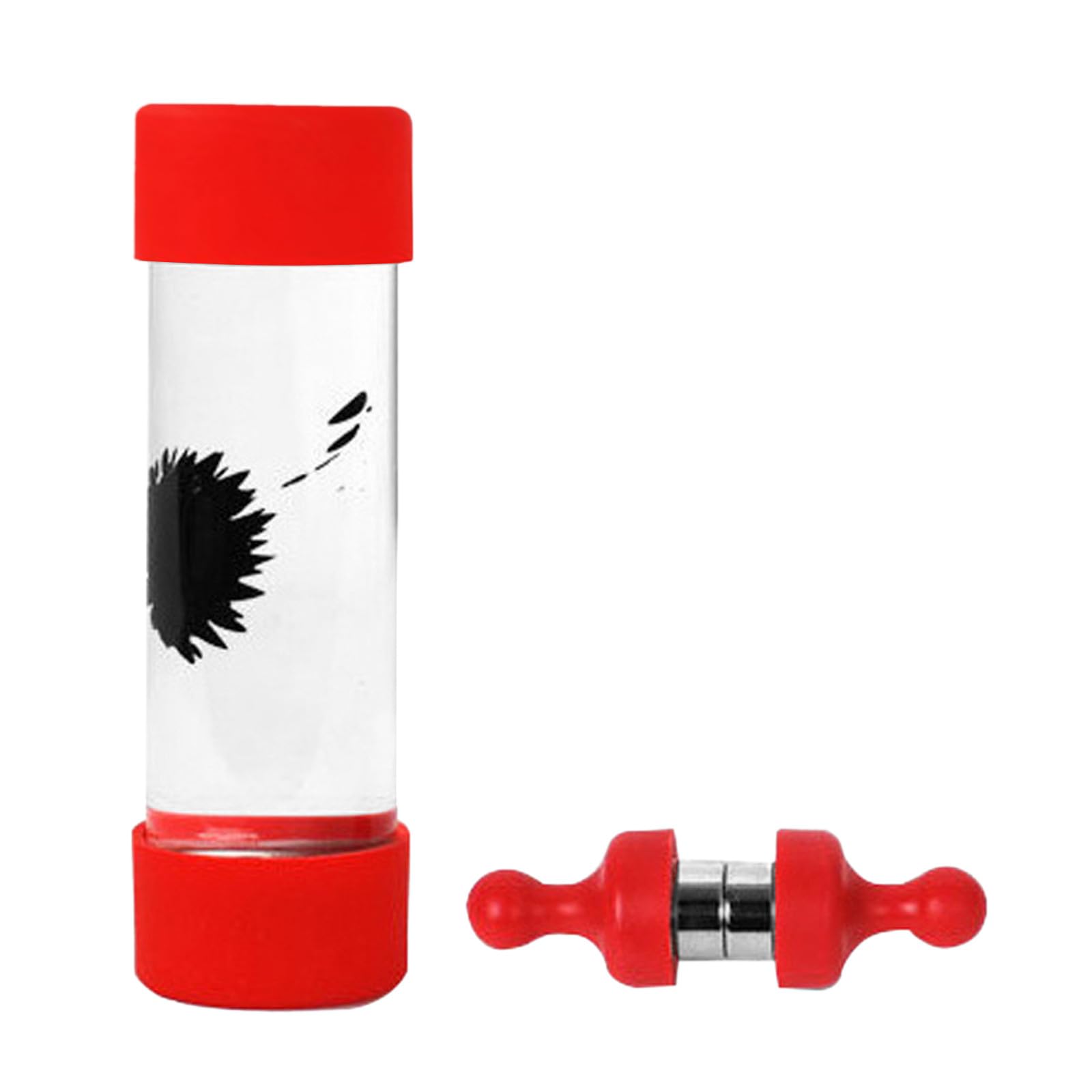 Magnetic Ferrofluid, Black Display, Two Small Magnets, 10ml, Edu Set, Red