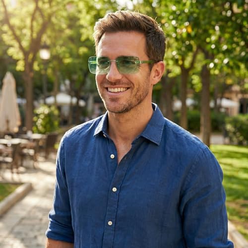 Image of The Fresh Minimalist Small Rectangular Sunglasses Clear Eyewear - Exquisite Packaging