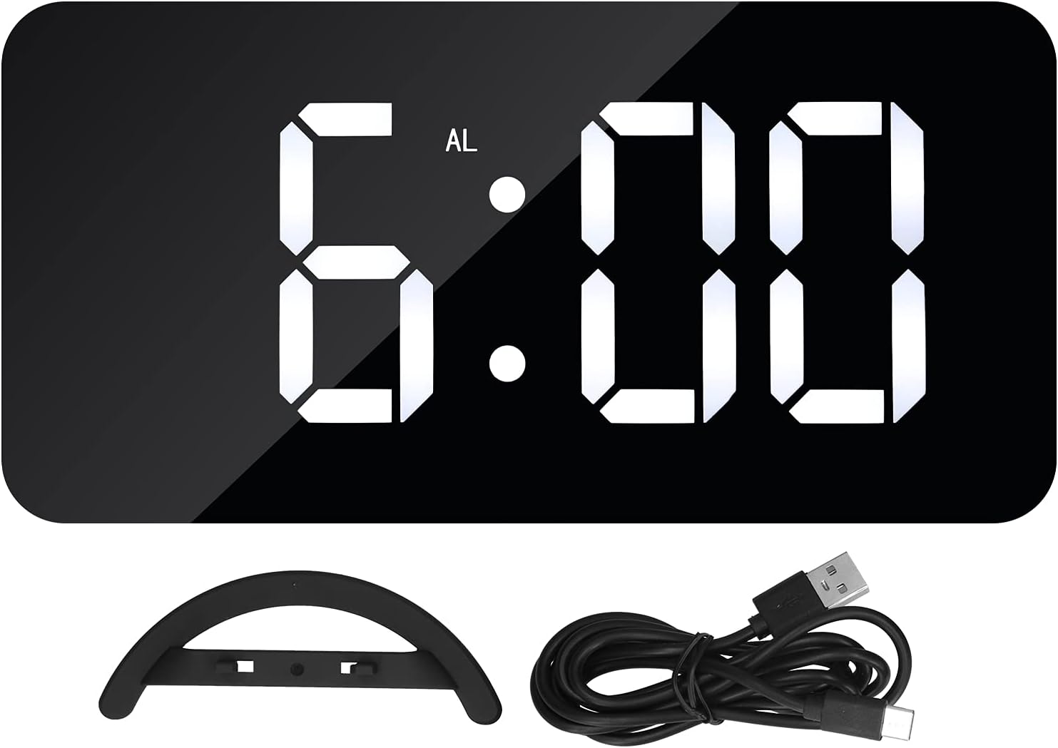 HERCHR Led Digital Alarm Clock, Large Display Desk Clock