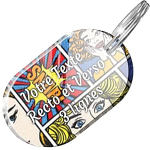 Toutenmedaille personalisierbare Katzenmarke im Pop-Art Comic-Stil