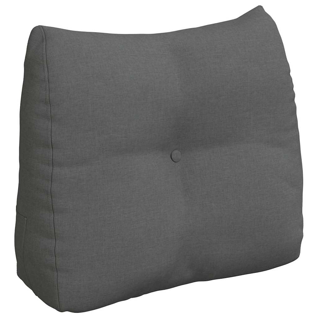 Cuscino per schiena ergonomico grigio 60 x 24 x 50 cm con fodera rimovibile