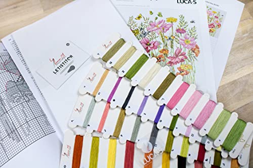 Image of Luca-S Cross Stitch Kit August Bouquet
