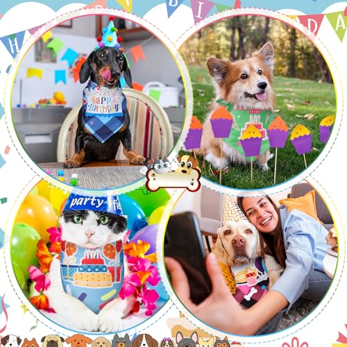 Siltriangle ZWA-SILTRIANGLE-547 16 Pcs Dog Birthday Bandana thumb #5